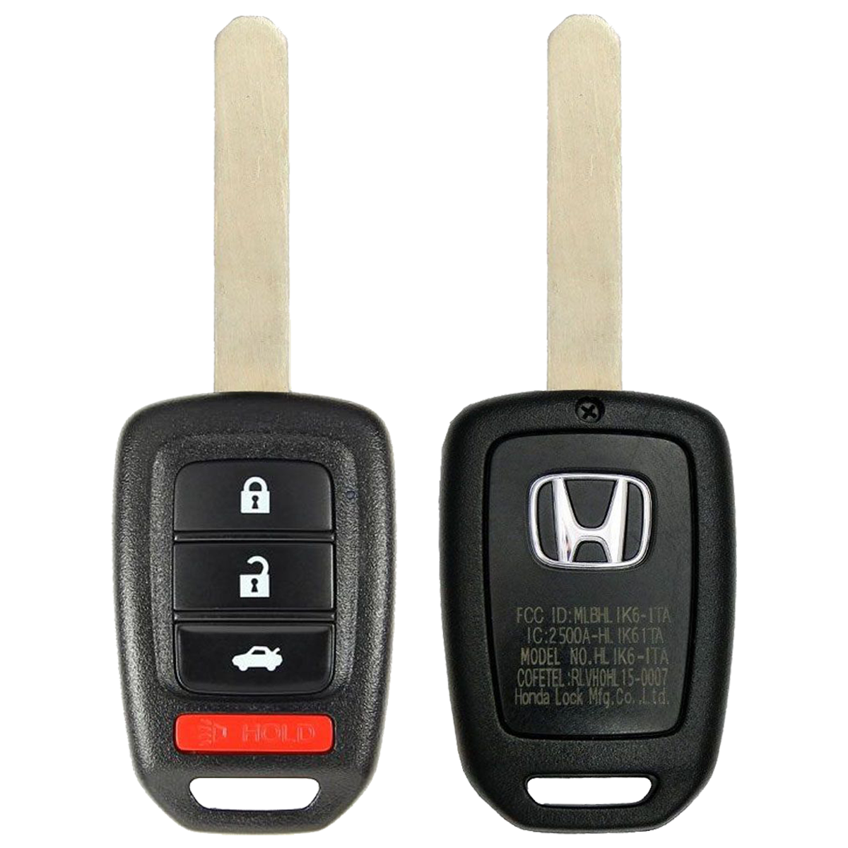 2020 Honda Civic Remote Head Key Fob 4B w Trunk FCC MLBHLIK6-1TA PN 35118-T2A-A60